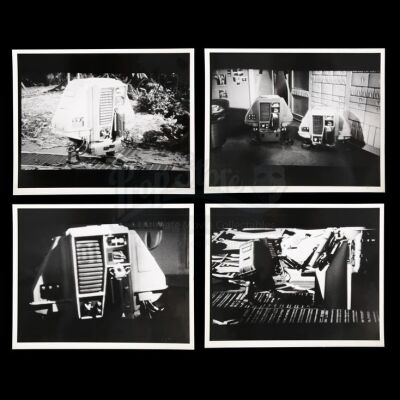 Lot # 14 - Harry Lange Auction - Set of Four Silent Running Reference Production Stills of Drones for R2-D2 Concept Design