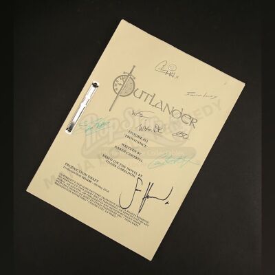 Lot # 7 - Outlander Charity Script Auction - Maria Doyle Kennedy's Cast Autographed Script - Episode 412 'Providence' Yellow Draft