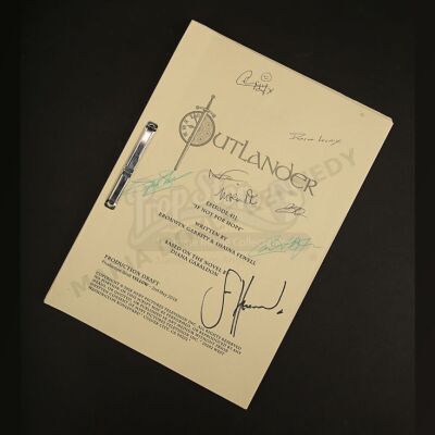 Lot # 11 - Outlander Charity Script Auction - Maria Doyle Kennedy's Cast Autographed Script - Episode 411 'If Not For Hope' Yellow Draft