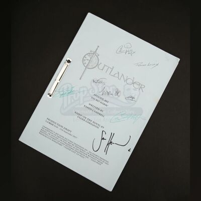 Lot # 12 - Outlander Charity Script Auction - Maria Doyle Kennedy's Cast Autographed Script - Episode 402 'Do No Harm' Blue Draft