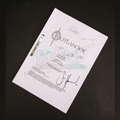 Lot # 13 - Outlander Charity Script Auction - Maria Doyle Kennedy's Cast Autographed Script - Episode 412 'Providence' Blue Draft