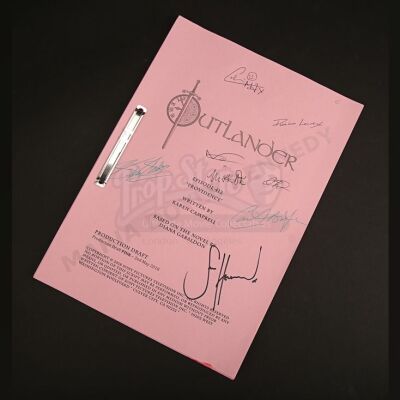 Lot # 16 - Outlander Charity Script Auction - Maria Doyle Kennedy's Cast Autographed Script - Episode 412 'Providence' Pink Draft