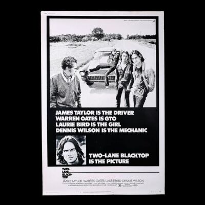 Lot #206 - TWO LANE BLACK-TOP (1971) - US 40x60 Poster 1971