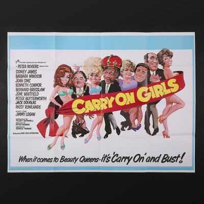 Lot #39 - CARRY ON GIRLS (1973) - UK Quad Poster 1973