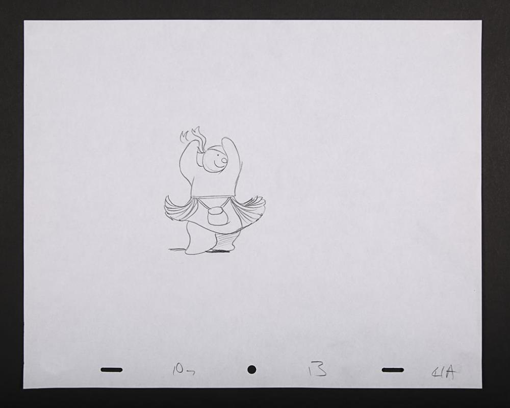 Lot #374 - THE SNOWMAN (1982) - Two Rough Animation Cels 1982 - 2