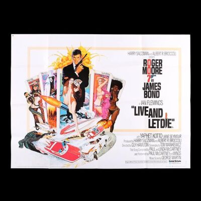 Lot #139 - JAMES BOND: LIVE AND LET DIE (1973) - UK Quad Poster 1973