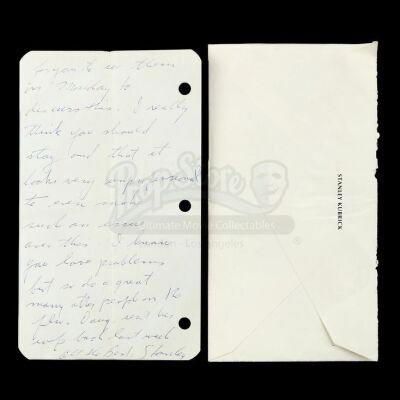 Lot # 9 - Entertainment Memorabilia Live Auction - Handwritten and Signed Stanley Kubrick Letter