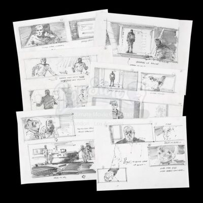 Lot #12 - 2010: THE YEAR WE MAKE CONTACT (1984) - Hand-Drawn Storyboards - Floyd Meets Bowman