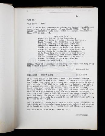 Lot #49 - APOCALYPSE NOW (1979) - First Draft Script - 12