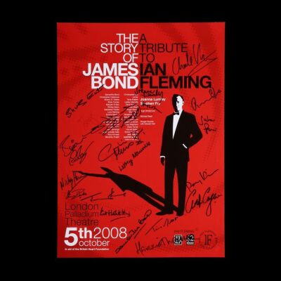Lot #3 - THE STORY OF JAMES BOND (2008) - UK Autographed Charity Poster, 2008