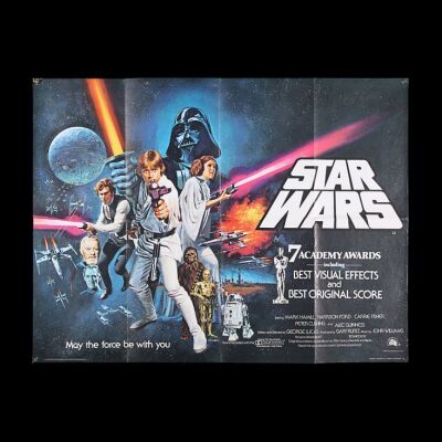Lot #6 - STAR WARS: A NEW HOPE (1977) - UK Quad Poster "Style C" Awards Style, 1977