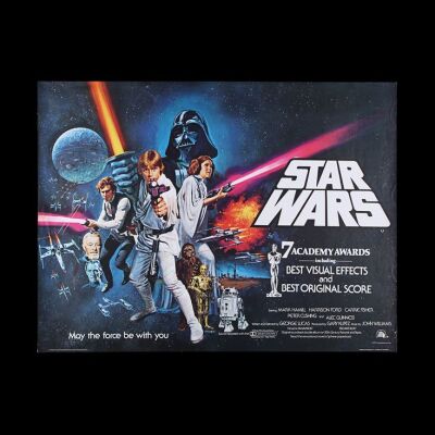 Lot #7 - STAR WARS: A NEW HOPE (1977) - UK Quad Poster "Style C" Awards Style, 1977