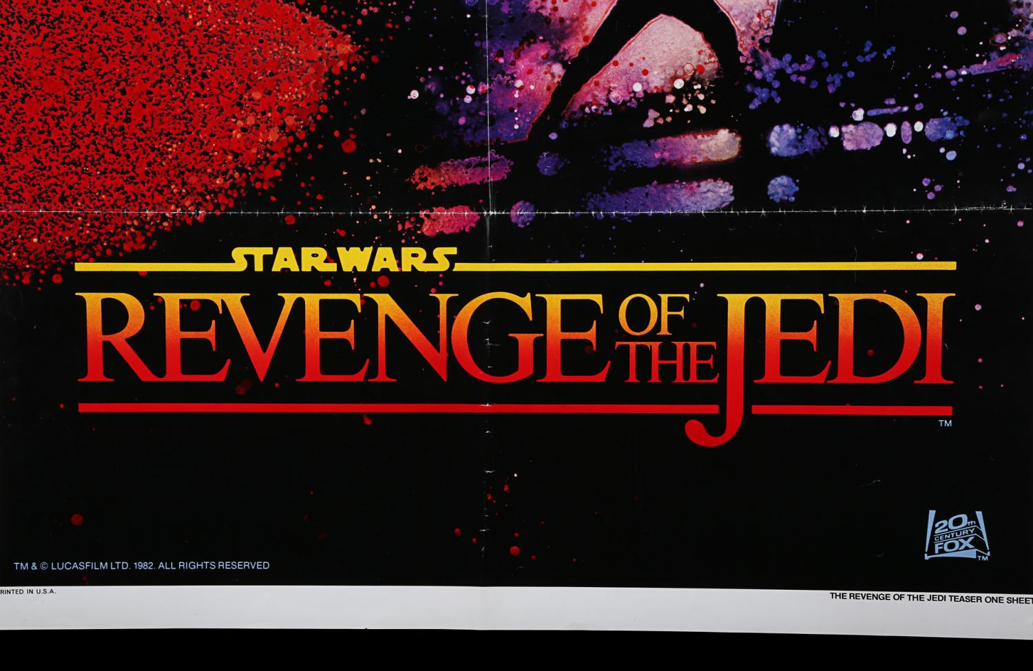 revenge of the jedi poster ebay