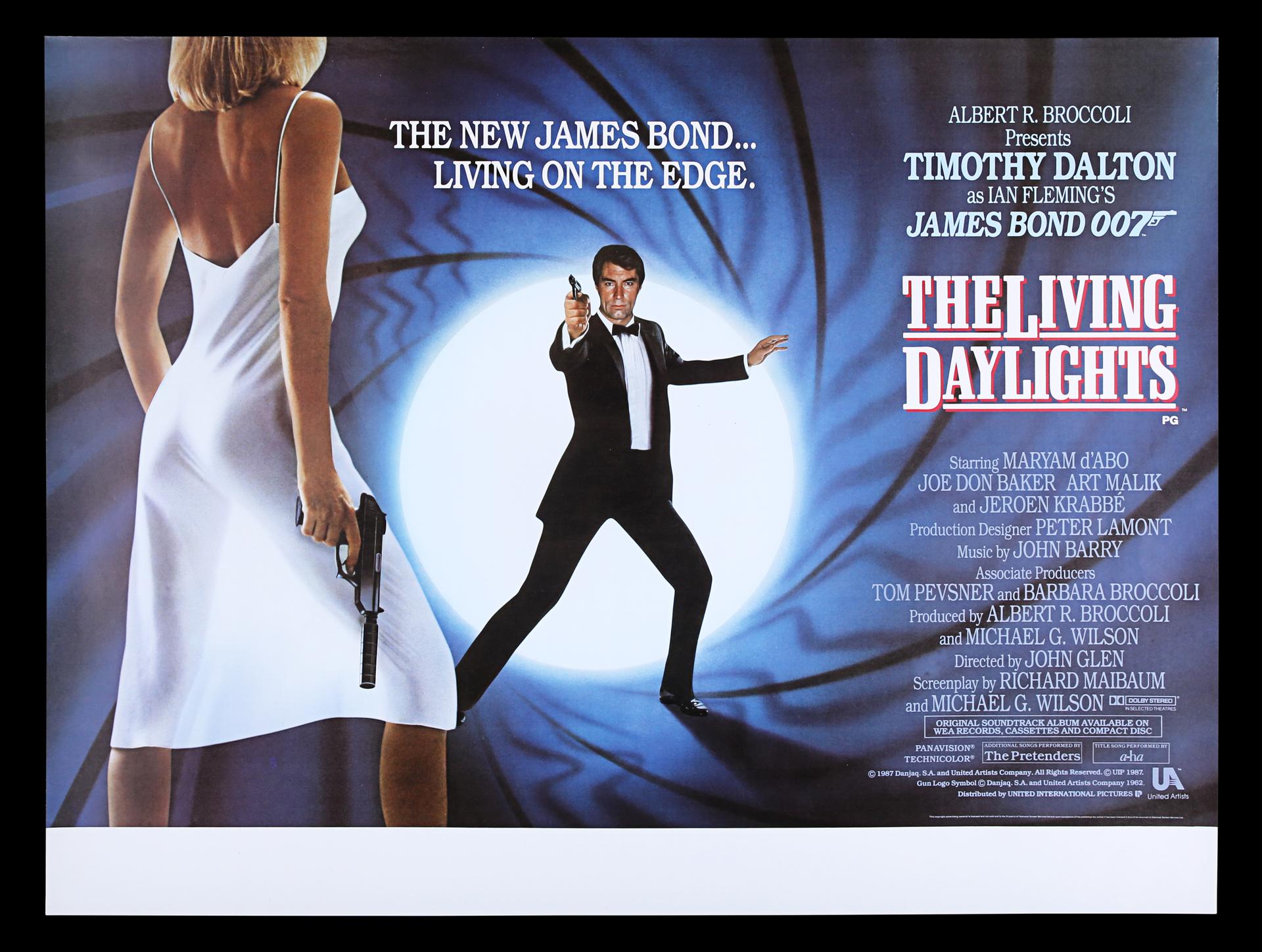 Lot #165 - THE LIVING DAYLIGHTS (1987) - UK Quad Poster, 1987 - Price ...
