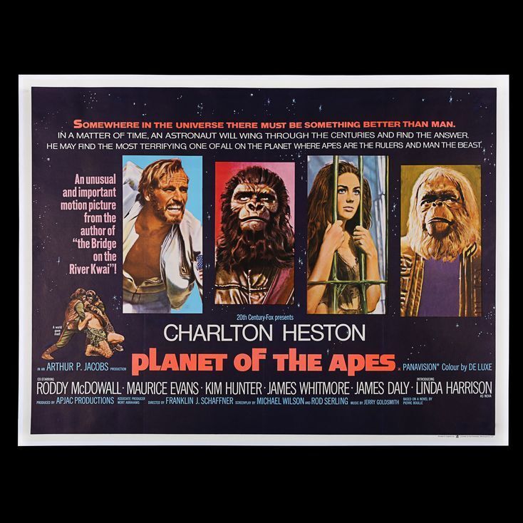 Lot #341 - PLANET OF THE APES (1968) - UK Quad Poster, 1968