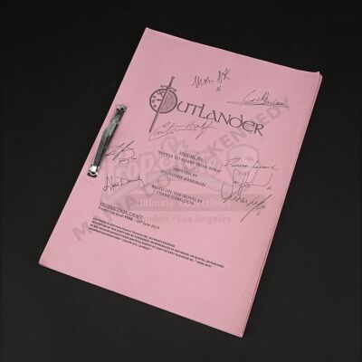 Lot #13 - Outlander Charity Script Auction - Maria Doyle Kennedy's Cast Autographed Script - Episode 506 'Better To Marry Than Burn' Pink Draft