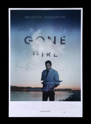 Lot #3 - GONE GIRL (2014) - Poster Autographed by David Fincher and Rosamund Pike