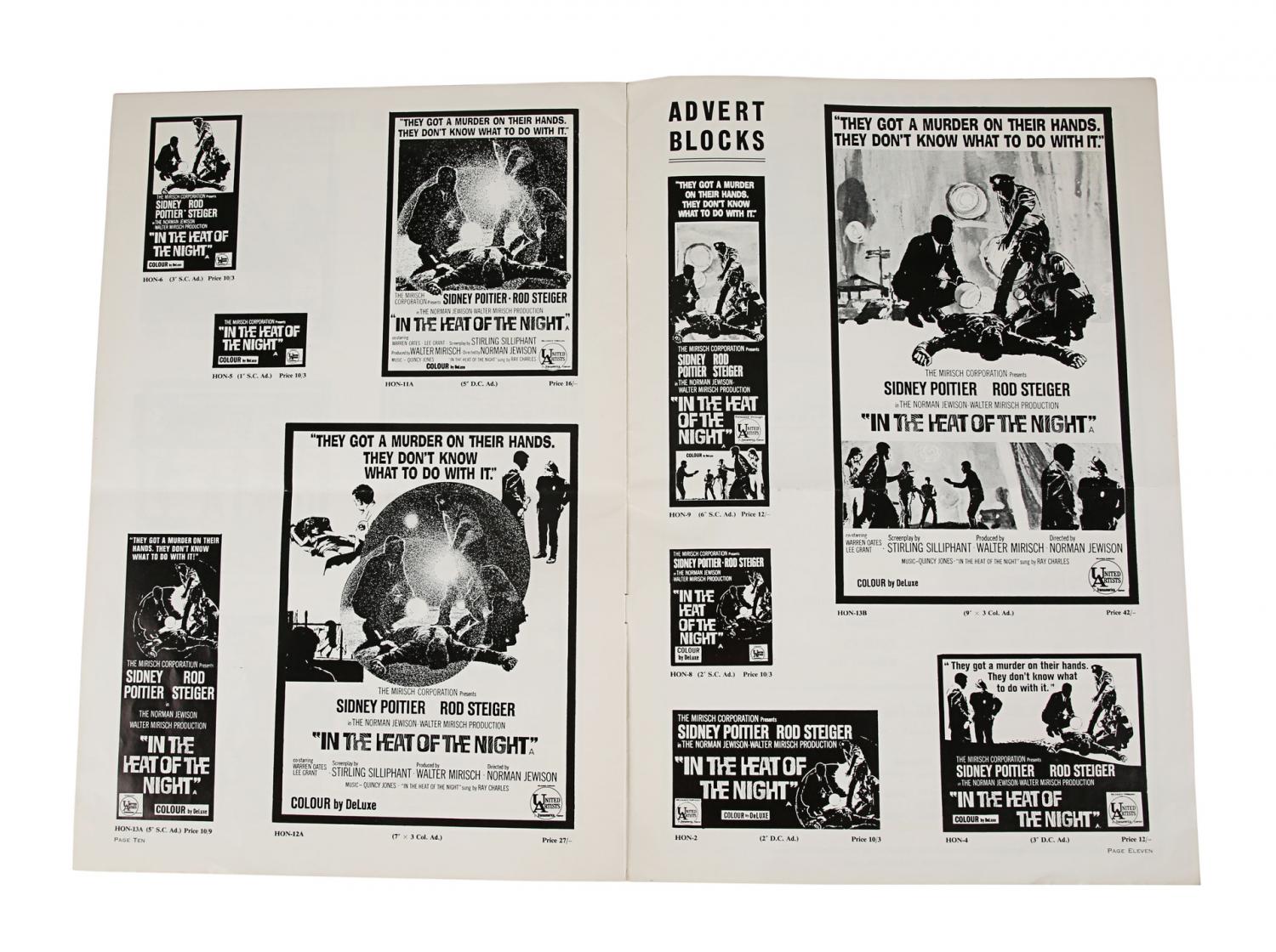 Lot #5 - IN THE HEAT OF THE NIGHT (1967) - British Exhibitors' Campaign ...