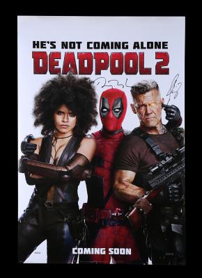 Lot #136 - DEADPOOL 2 (2018) - Poster Autographed by Josh Brolin and Ryan Reynolds