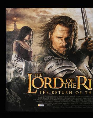 Lot #160 - LORD OF THE RINGS: RETURN OF THE KING (2003) - UK Quad, 2003, Autographed by Christopher Lee, Andy Serkis and Others - 2