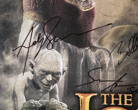Lot #160 - LORD OF THE RINGS: RETURN OF THE KING (2003) - UK Quad, 2003, Autographed by Christopher Lee, Andy Serkis and Others - 4