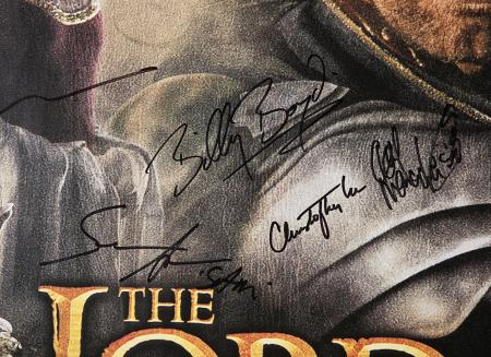 Lot #160 - LORD OF THE RINGS: RETURN OF THE KING (2003) - UK Quad, 2003, Autographed by Christopher Lee, Andy Serkis and Others - 5