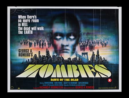 Lot #279 - ZOMBIES: DAWN OF THE DEAD (1978), DAY OF THE DEAD (1985 ...