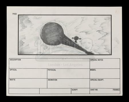 Lot #5 - 2010: THE YEAR WE MAKE CONTACT (1985) - Hand-Drawn Storyboards: Jupiter Escape - 4