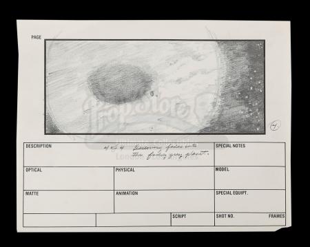 Lot #5 - 2010: THE YEAR WE MAKE CONTACT (1985) - Hand-Drawn Storyboards: Jupiter Escape - 6