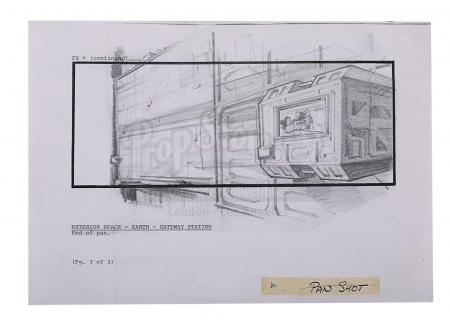 Lot #16 - ALIENS (1986) - Two Pencil Storyboards Featuring Ripley (Sigourney Weaver) and Burke (Paul Reiser) - 4