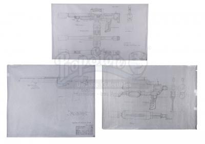 Lot #22 - ALIENS (1986) - Three Hand-drawn Flamethrower Production Design And Concept Artworks