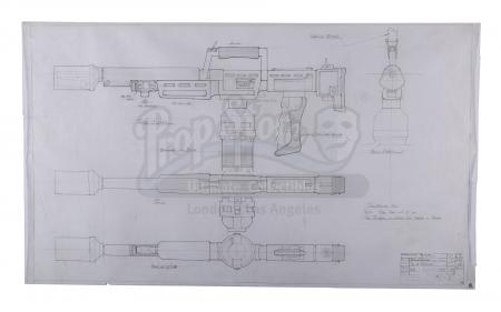Lot #22 - ALIENS (1986) - Three Hand-drawn Flamethrower Production Design And Concept Artworks - 2