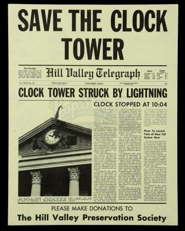 Lot #61 - BACK TO THE FUTURE (1985) - Set of Four "Save The Clock Tower" Flyers - 3