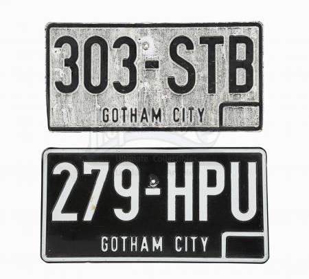 Lot #71 - BATMAN (1989) - Joker's (Jack Nicholson) Getaway Car Licence Plate