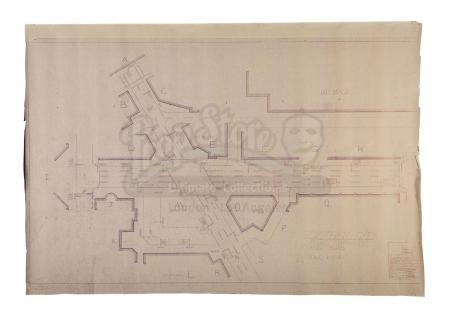 Lot #74 - BATMAN (1989) - Set of Production Blueprints for Gotham City, Wayne Manor and the Bell Tower - 13