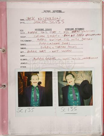 Lot #81 - BATMAN (1989) - Costume Continuity Binder Featuring Archive of Main Cast Polaroids - 19