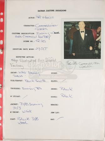 Lot #81 - BATMAN (1989) - Costume Continuity Binder Featuring Archive of Main Cast Polaroids - 38