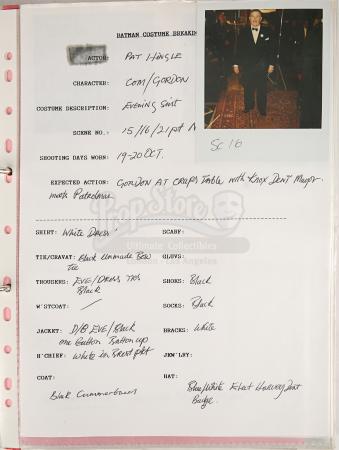 Lot #81 - BATMAN (1989) - Costume Continuity Binder Featuring Archive of Main Cast Polaroids - 40
