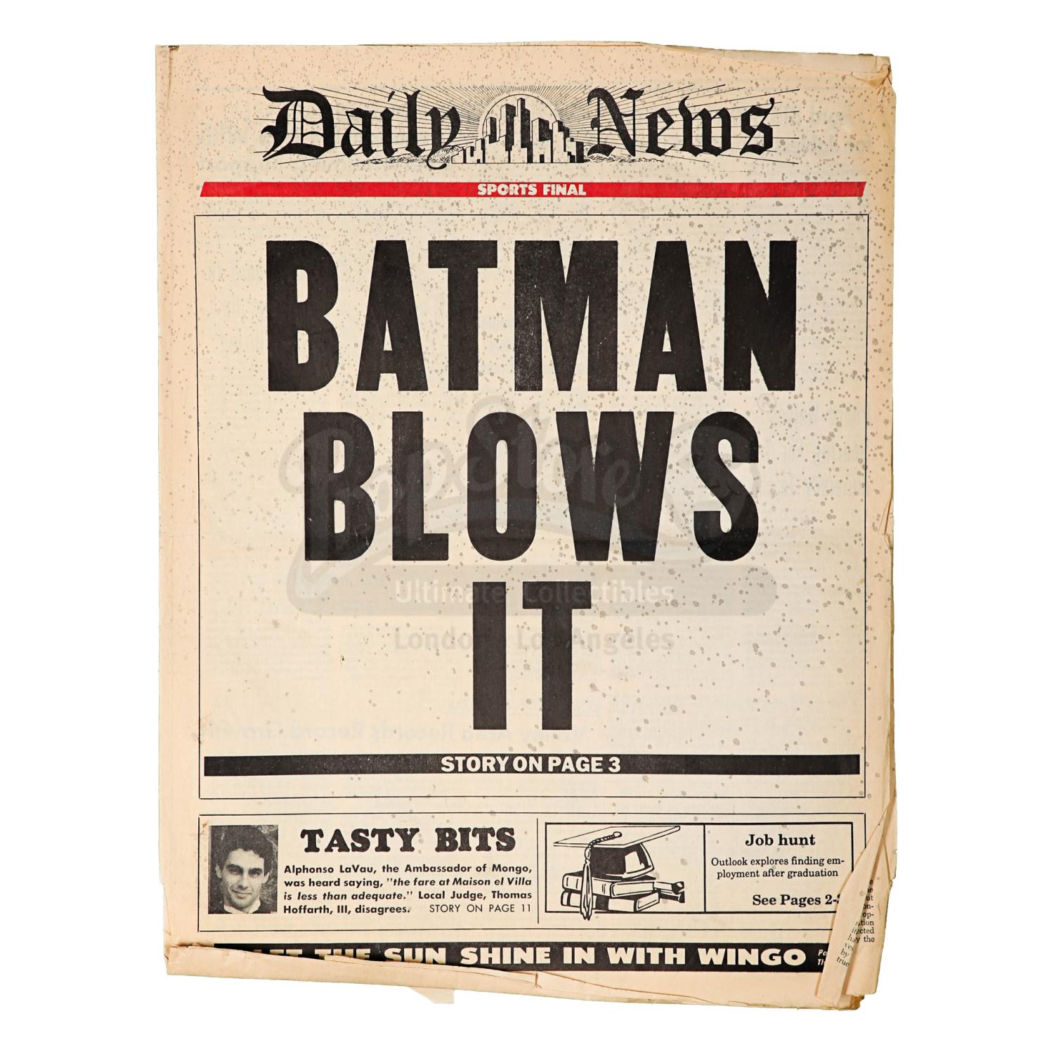 Lot #84 - BATMAN RETURNS (1992) - Daily News 