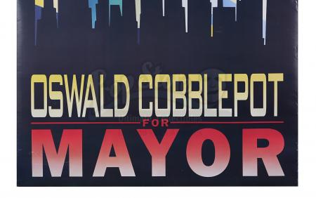 Lot #88 - BATMAN RETURNS (1992) - Oswald Cobblepot For Mayor Election Poster - 3