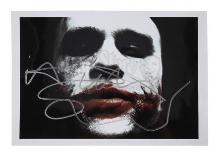 Lot #100 - THE DARK KNIGHT (2008) - Heath Ledger 'Joker' Autographed Photo