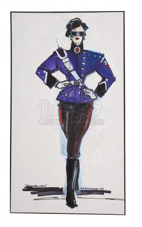 Lot #200 - DEMOLITION MAN (1993) - Bob Ringwood Hand-painted Main Character Costume Designs, Assorted Artwork and Promotional Stills - 3