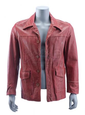 Lot #256 - FIGHT CLUB (1999) - Tyler Durden's (Brad Pitt) Photo-Matched Red Leather Jacket