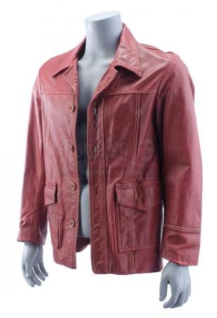 Lot #256 - FIGHT CLUB (1999) - Tyler Durden's (Brad Pitt) Photo-Matched Red Leather Jacket - 3