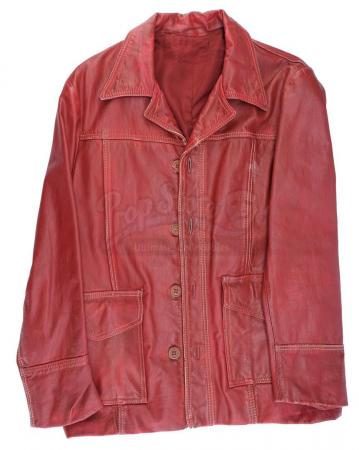Lot #256 - FIGHT CLUB (1999) - Tyler Durden's (Brad Pitt) Photo-Matched Red Leather Jacket - 7