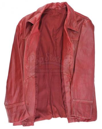 Lot #256 - FIGHT CLUB (1999) - Tyler Durden's (Brad Pitt) Photo-Matched Red Leather Jacket - 8