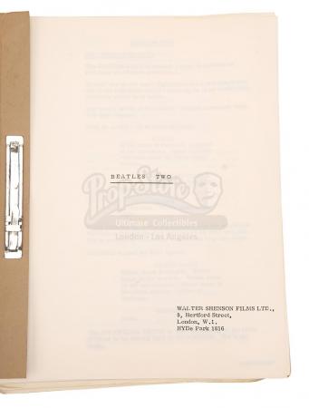 Lot #325 - HELP! (1965) - Script and Shooting Schedule - 2