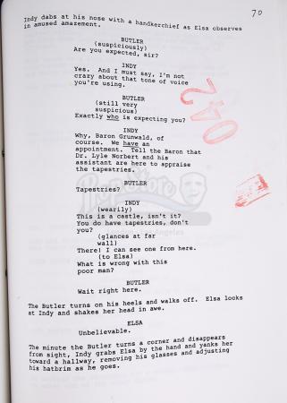 Lot #366 - INDIANA JONES AND THE LAST CRUSADE (1989) - Second-revision Script - 6