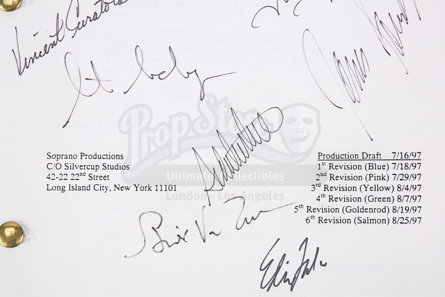 Lot #622 - THE SOPRANOS (TV SERIES, 1999 - 2007) - Cast-autographed ...