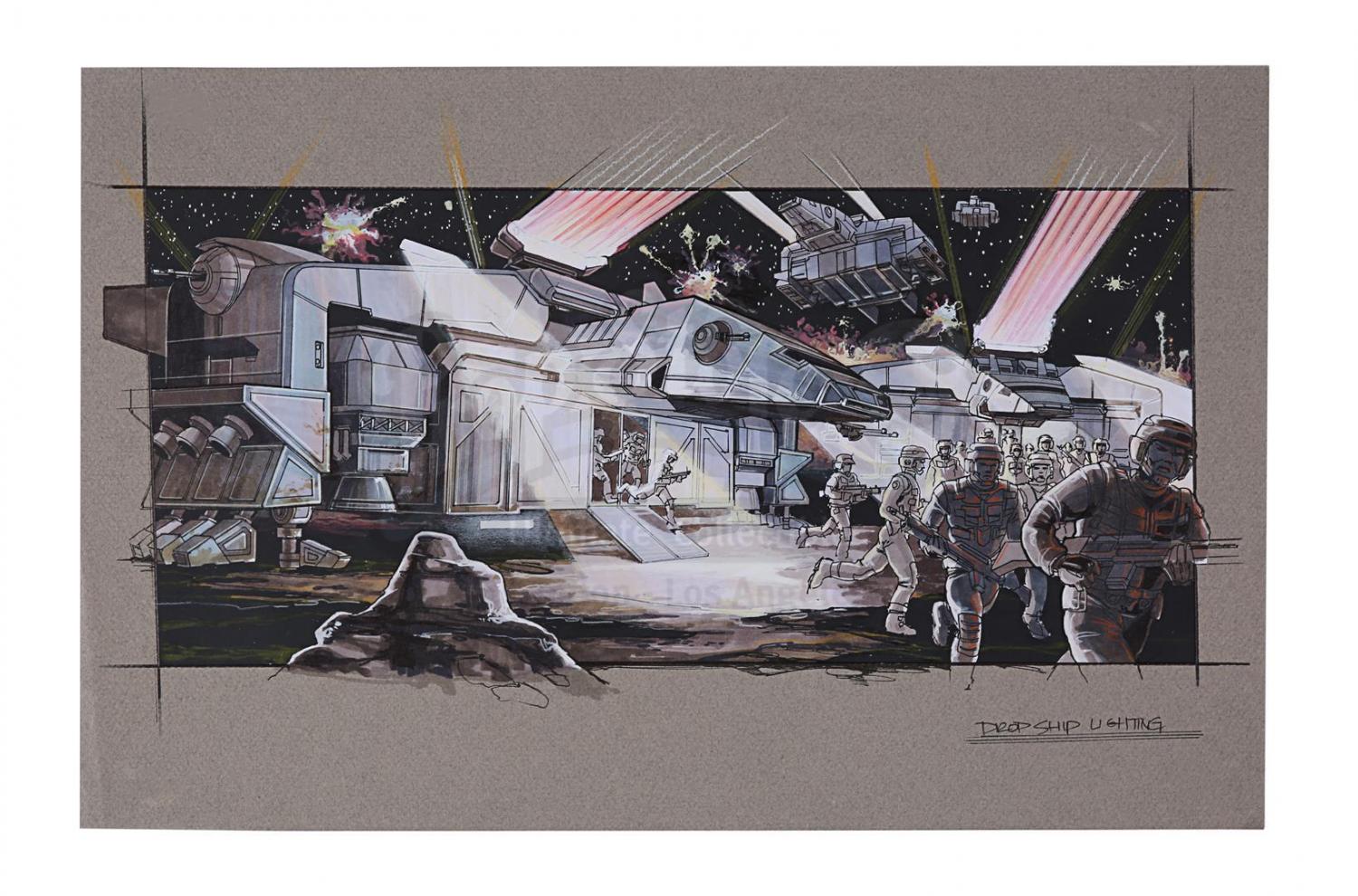 Lot #786 - STARSHIP TROOPERS (1997) - Hand-painted Dropship Landing ...